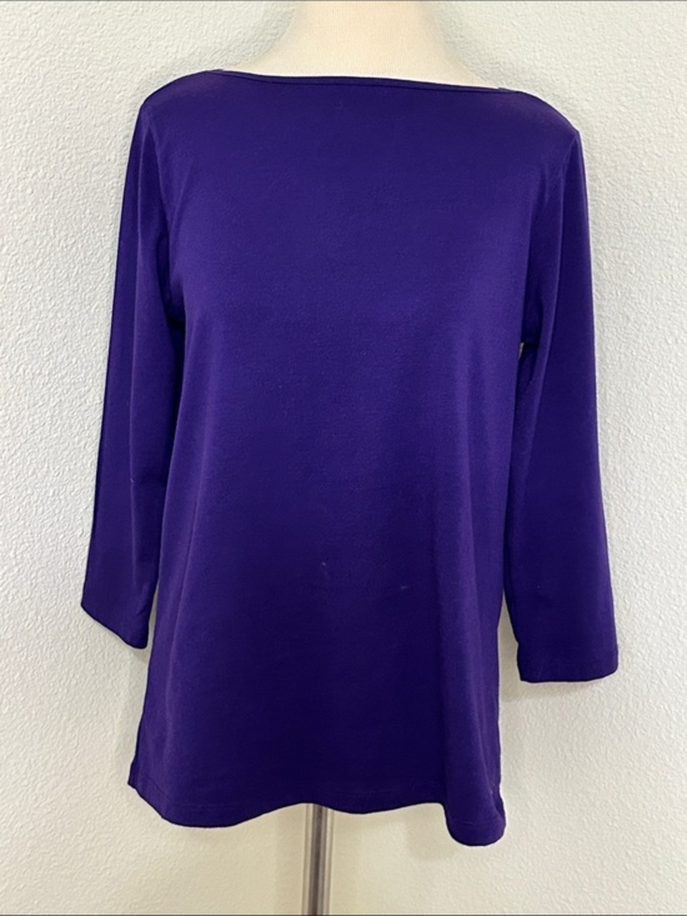 Deep Purple Isaac Mizrahi Knit Top M Medium